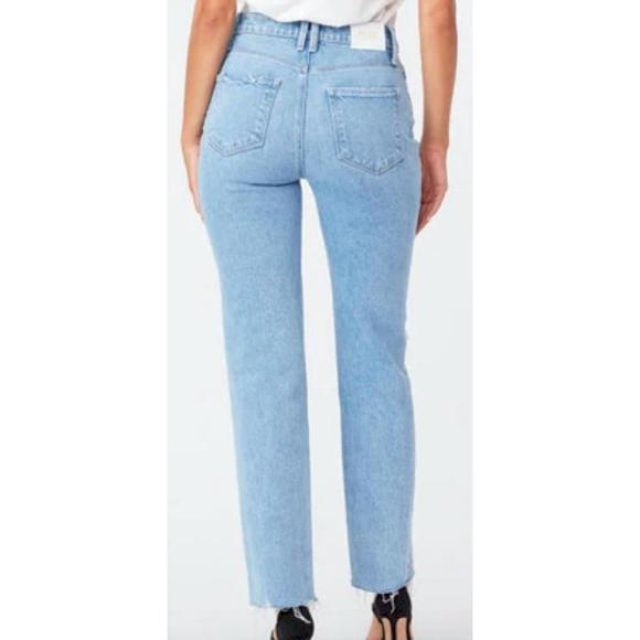 NEW PAIGE women's stella straight leg denim in gnarly destructed - Picture 3 of 3